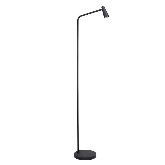 Czarna lampa stojąca akumulatorowa nowoczesna, Stirling, 3W, 2700K LED, z dotykowy ściemniacz