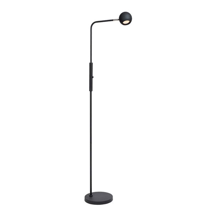 Czarna lampa stojąca akumulatorowa nowoczesna, Comet, 3W, 2700K LED, z dotykowy ściemniacz