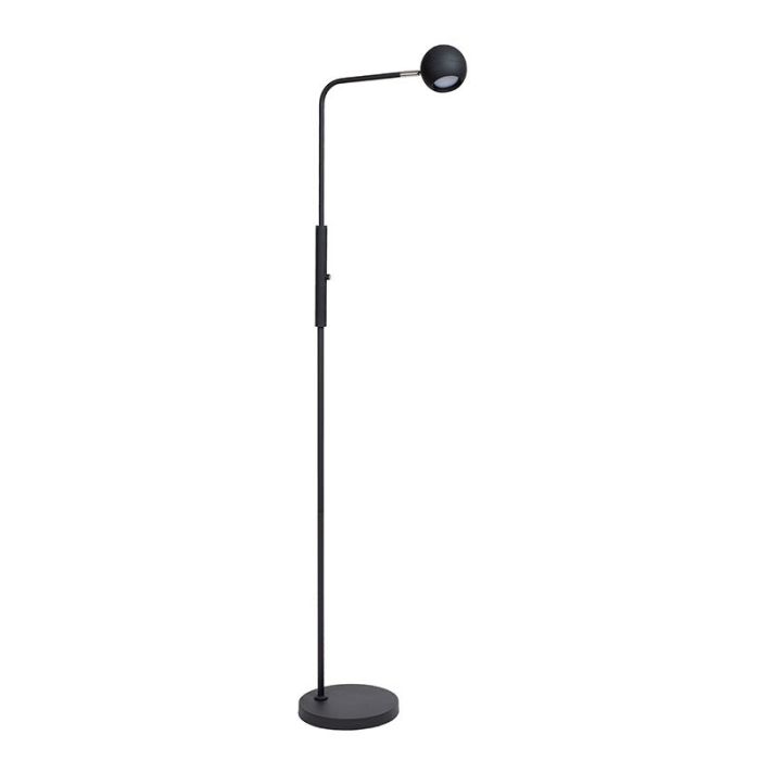Czarna lampa stojąca akumulatorowa nowoczesna, Comet, 3W, 2700K LED, z dotykowy ściemniacz