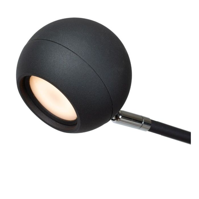 Czarna lampa stojąca akumulatorowa nowoczesna, Comet, 3W, 2700K LED, z dotykowy ściemniacz