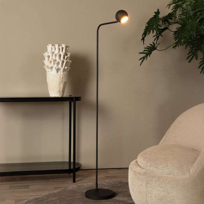 Czarna lampa stojąca akumulatorowa nowoczesna, Comet, 3W, 2700K LED, z dotykowy ściemniacz