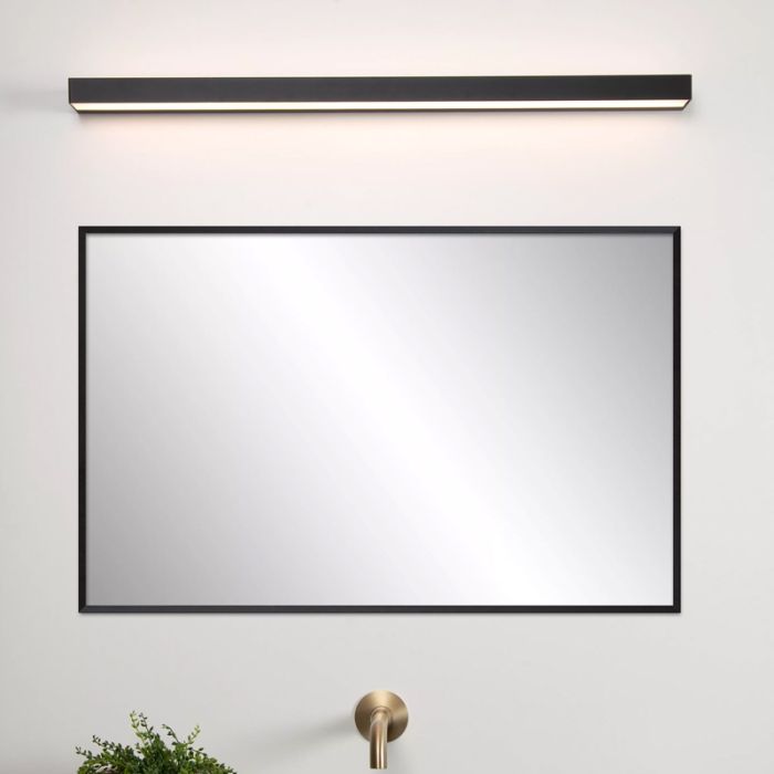 Czarny kinkiet łazienkowy nowoczesny, Alexa, 13W, 3000K LED, IP44
