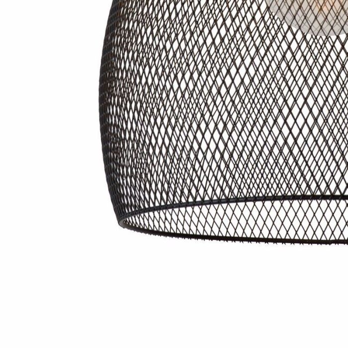 Czarna lampa wisząca retro, Mesh