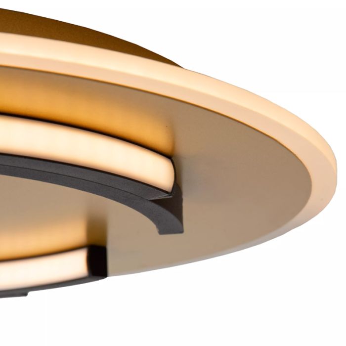 Złoty plafon sufitowy nowoczesny, Andreas, 30W, 2700K LED