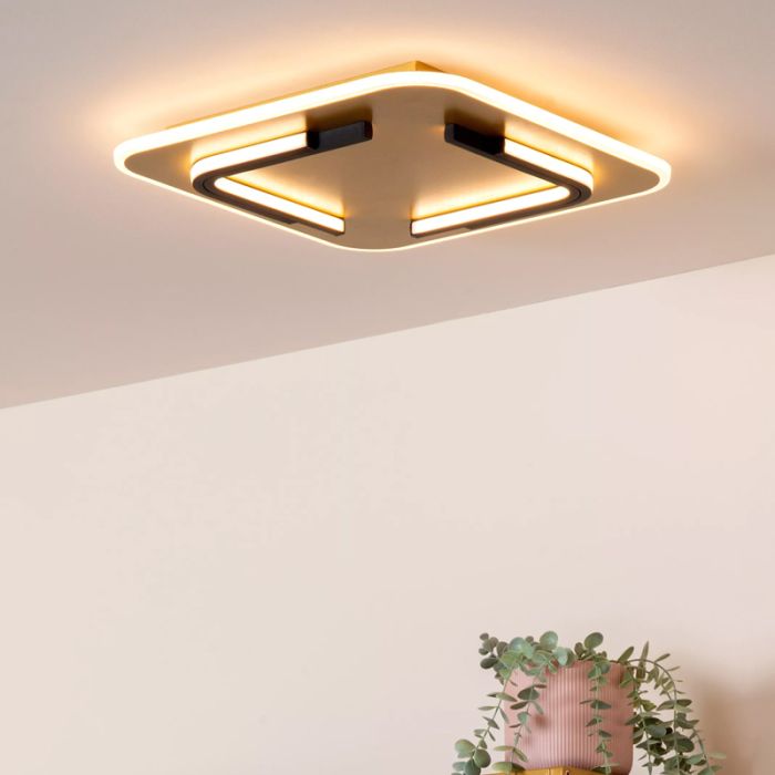 Złoty plafon sufitowy nowoczesny, Andreas, 30W, 2700K LED