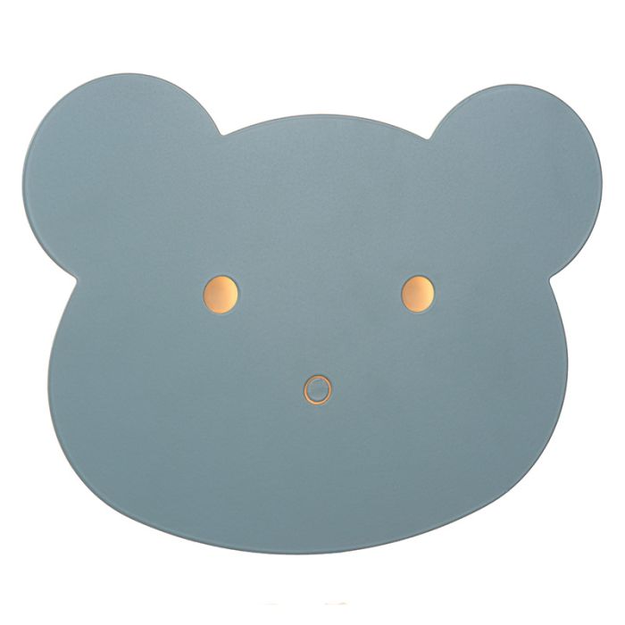 Niebieski kinkiet dla dzieci nowoczesny, Charlie, 5W, dim to warm LED, z dotykowy ściemniacz