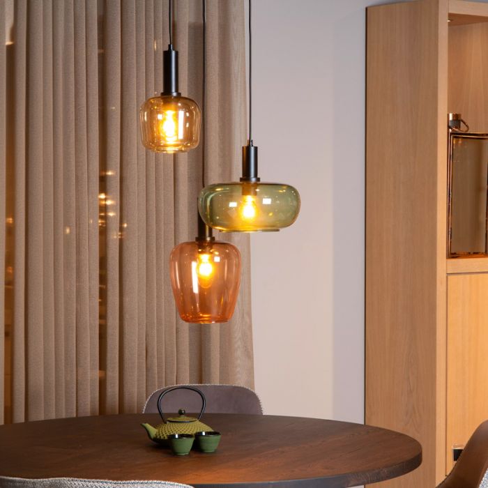 Wielokolorowa lampa wisząca retro, Ilona