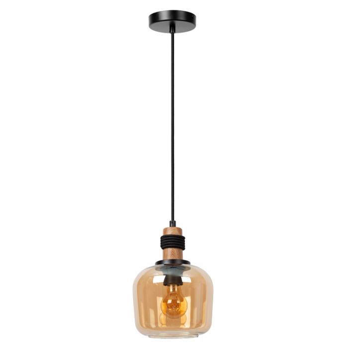 Bursztynowa lampa wisząca retro, Ilona
