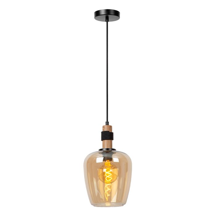 Bursztynowa lampa wisząca retro, Ilona