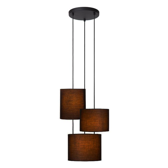 Czarna lampa wisząca rustykalna, Maya