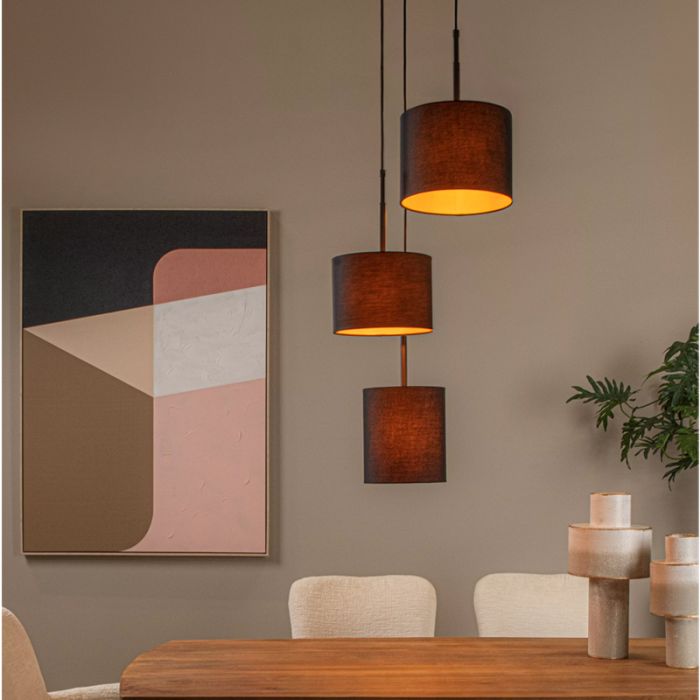 Czarna lampa wisząca rustykalna, Maya