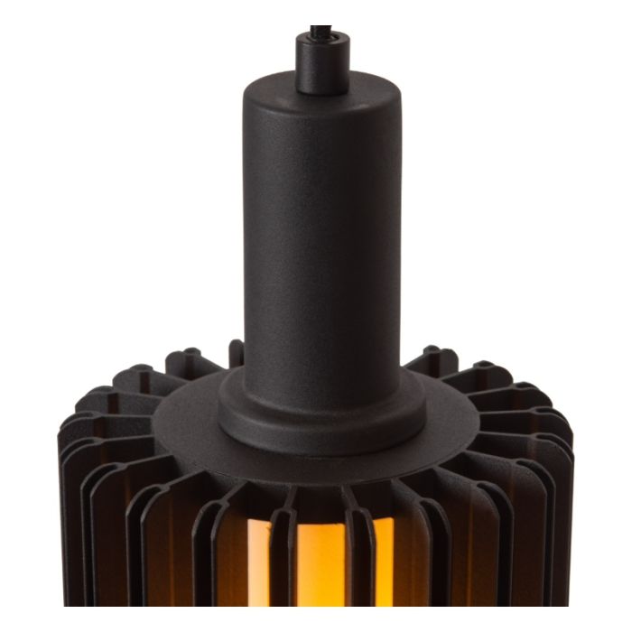 Czarna lampa wisząca nowoczesna, Lambres