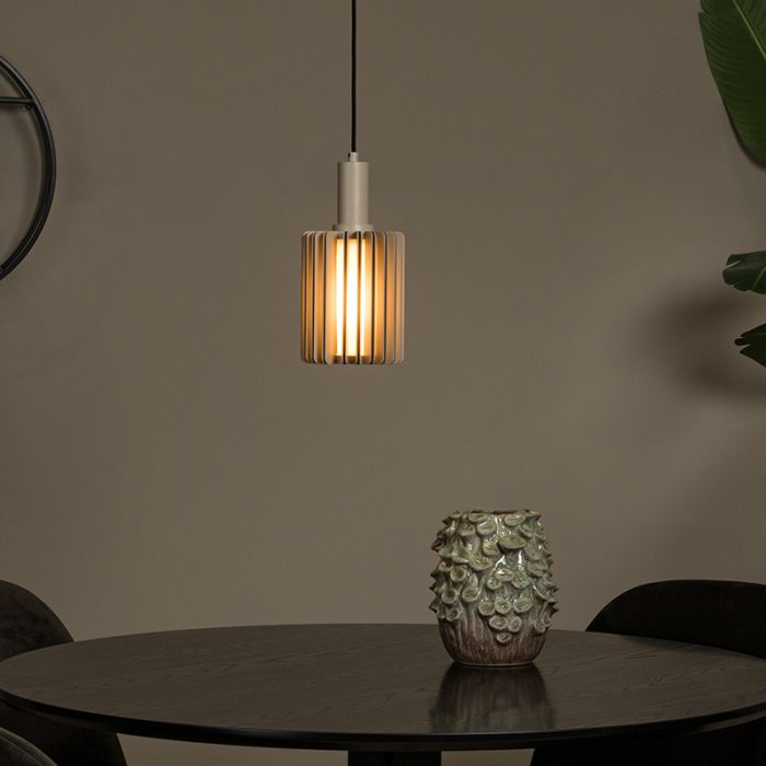 Ciemnoszara lampa wisząca nowoczesna, Lambres