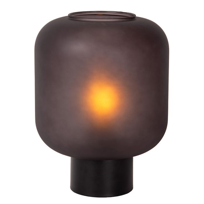 Czarna lampa stołowa nowoczesna, Eloise, z przełącznik