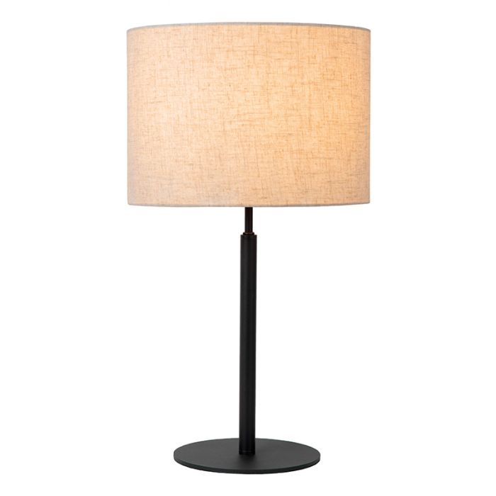 Beżowa lampa stołowa rustykalna, Maya, z przełącznik