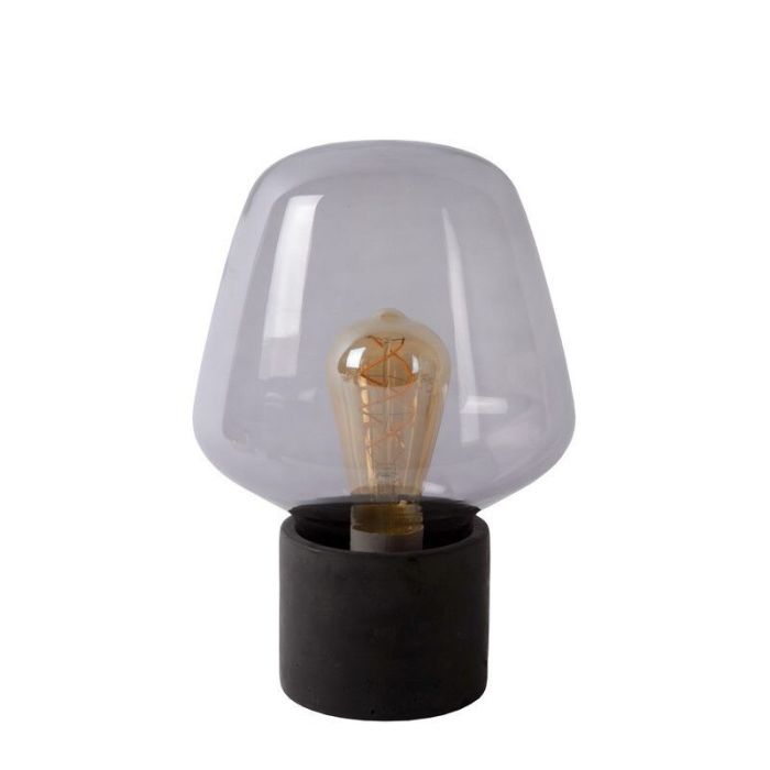 Betonowa lampa stołowa szara, Becky, z przełącznik