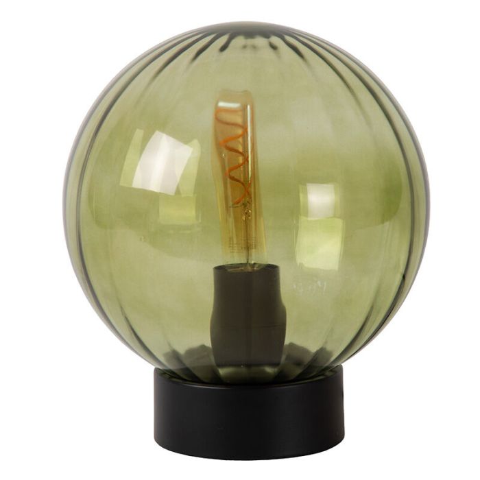 Zielona lampa stołowa retro, Monsaraz, z przełącznik