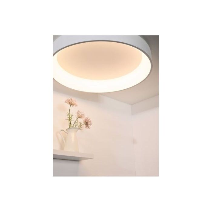 Biały plafon sufitowy nowoczesny, Talowe, 80W, 3000K LED
