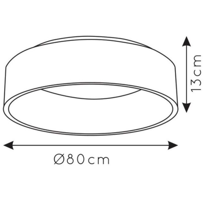 Biały plafon sufitowy nowoczesny, Talowe, 80W, 3000K LED
