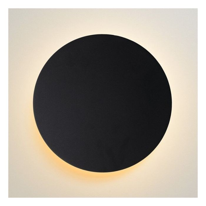 Czarny kinkiet nowoczesny, Eklyps led, 8W, 3000K LED