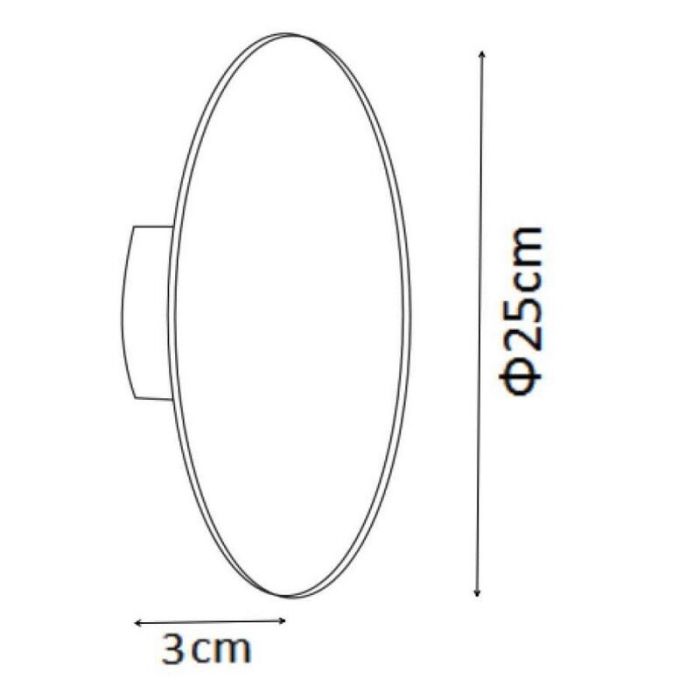 Czarny kinkiet nowoczesny, Eklyps led, 8W, 3000K LED