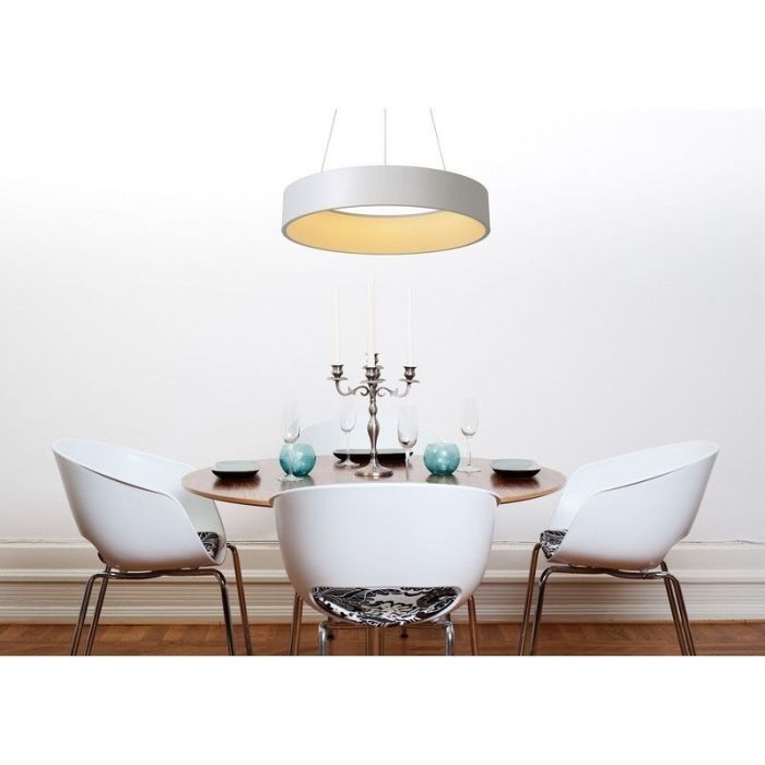 Biała lampa wisząca nowoczesna, Talowe, 39W, 3000K LED
