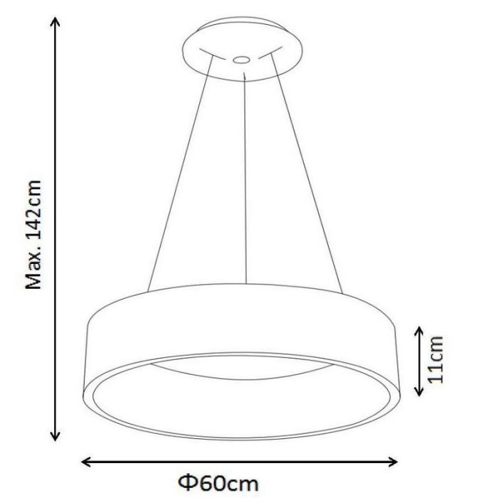 Biała lampa wisząca nowoczesna, Talowe, 39W, 3000K LED