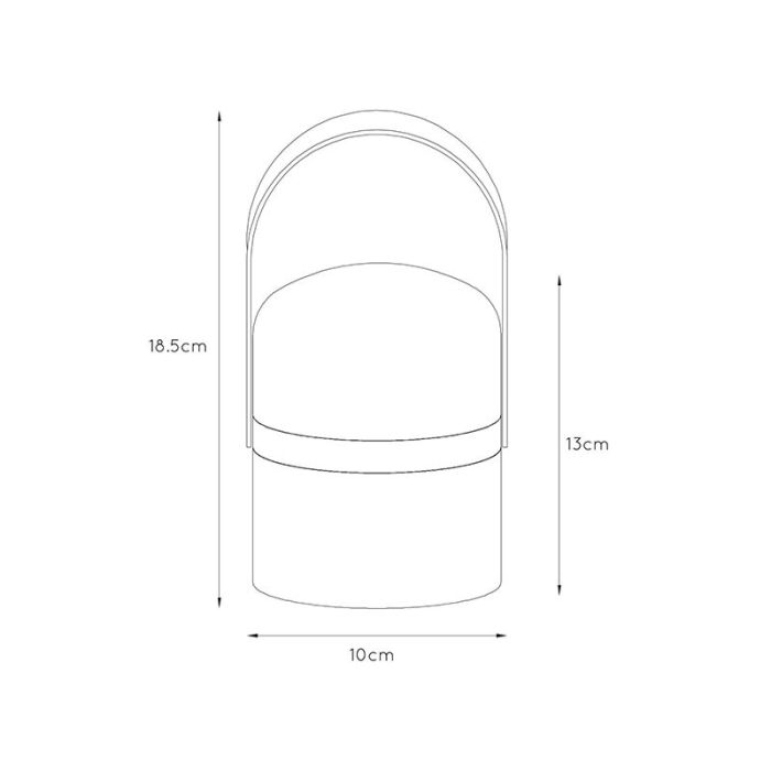 Biała lampa stołowa ogrodowa nowoczesna, Little Joe, 3W, 2700K LED, IP44, z przełącznik
