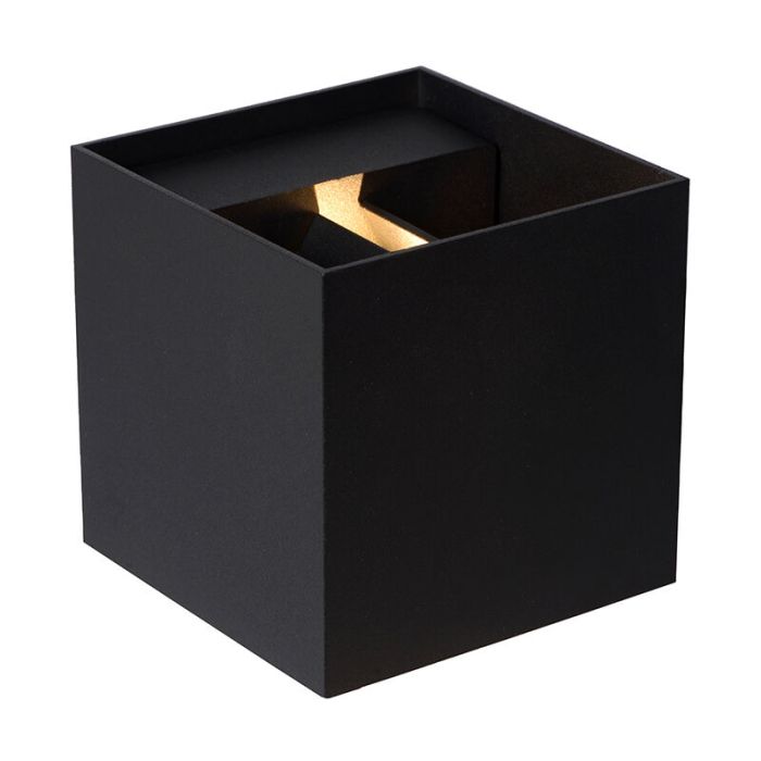 Czarny kinkiet up down nowoczesny, Axi, 6W, 2700K LED, IP54