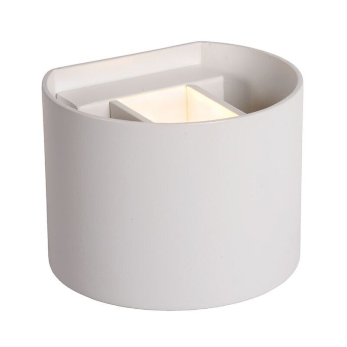 Biały kinkiet up down nowoczesny, Axi, 6W, 2700K LED, IP54