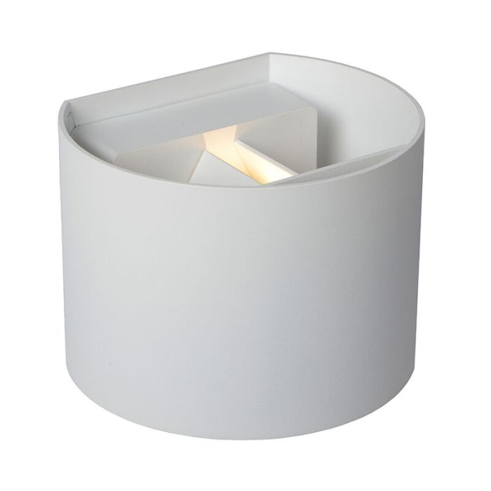 Biały kinkiet up down nowoczesny, Axi, 6W, 2700K LED, IP54