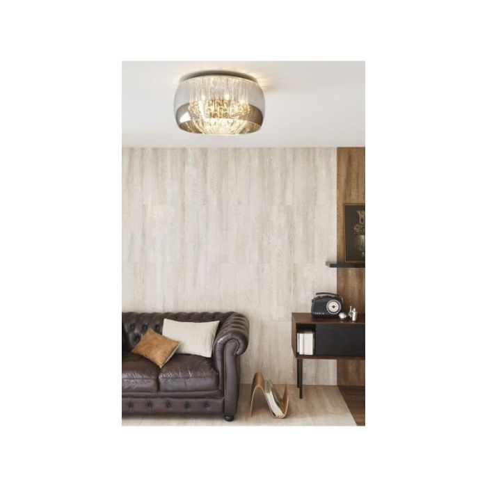Chromowany plafon sufitowy nowoczesny, Pearl