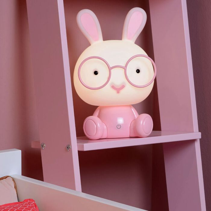 Różowa lampa stołowa dla dzieci, Dodo Rabbit, 3W, 4000K LED