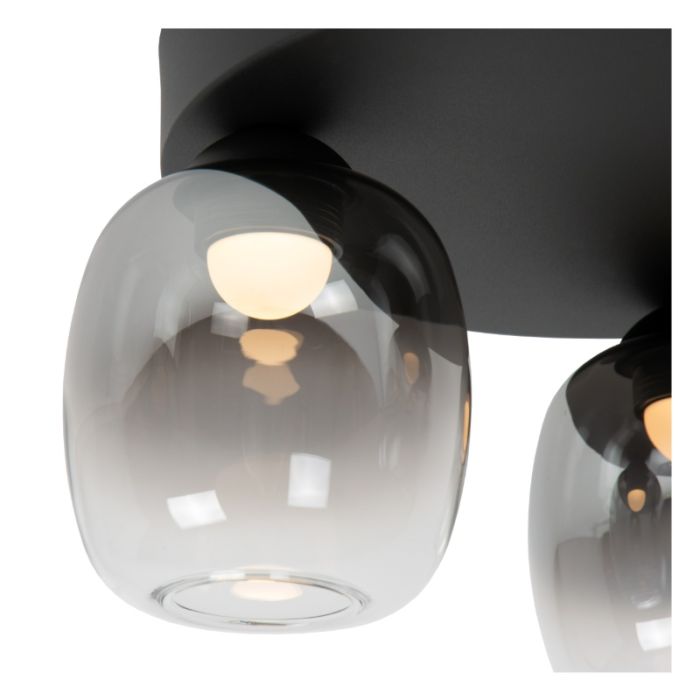Szary plafon sufitowy nowoczesny, Tamino, 5,6W, 3000K LED