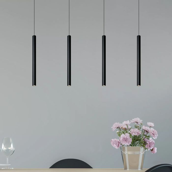Czarna lampa wisząca nowoczesna, Lorenz, 4W, 3000K LED