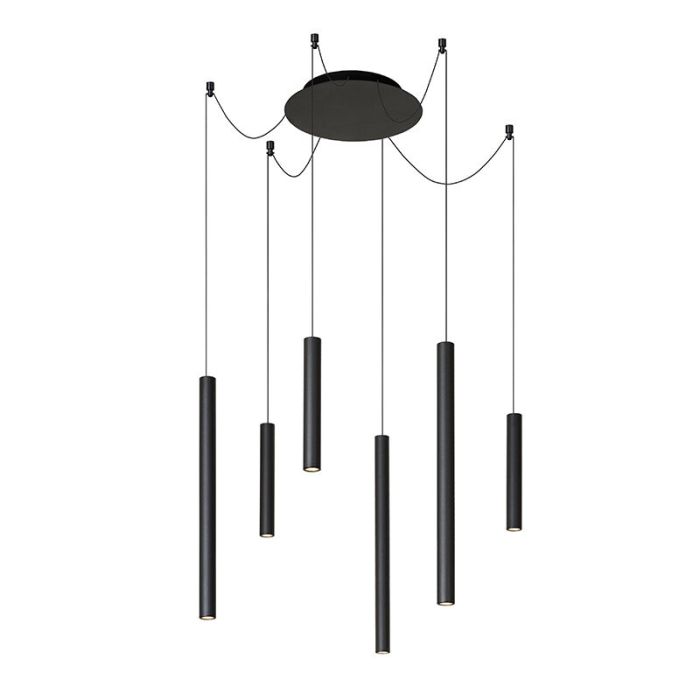 Czarna lampa wisząca nowoczesna, Lorenz, 4W, 3000K LED