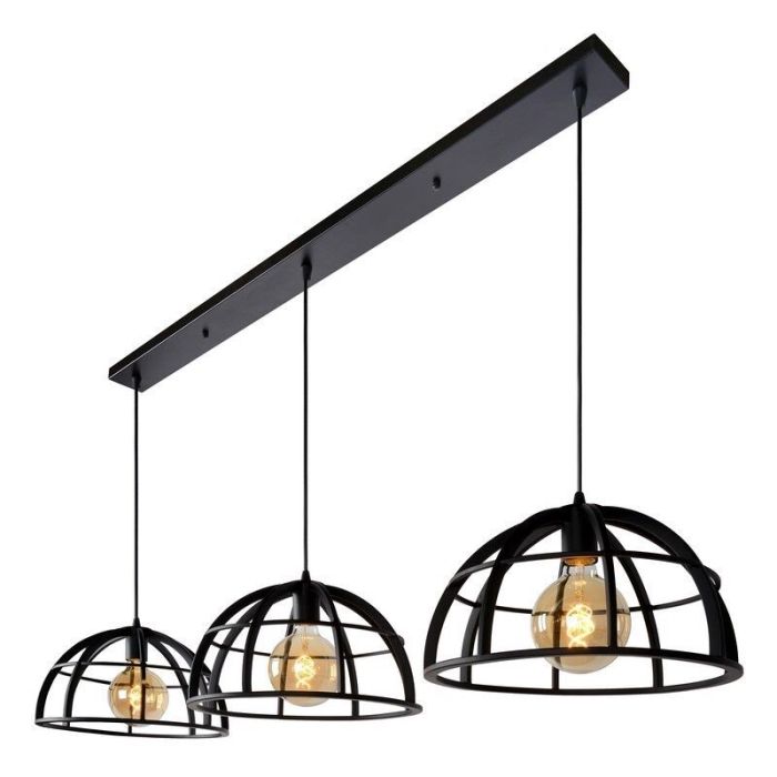 Czarna lampa wisząca nowoczesna, Dikra