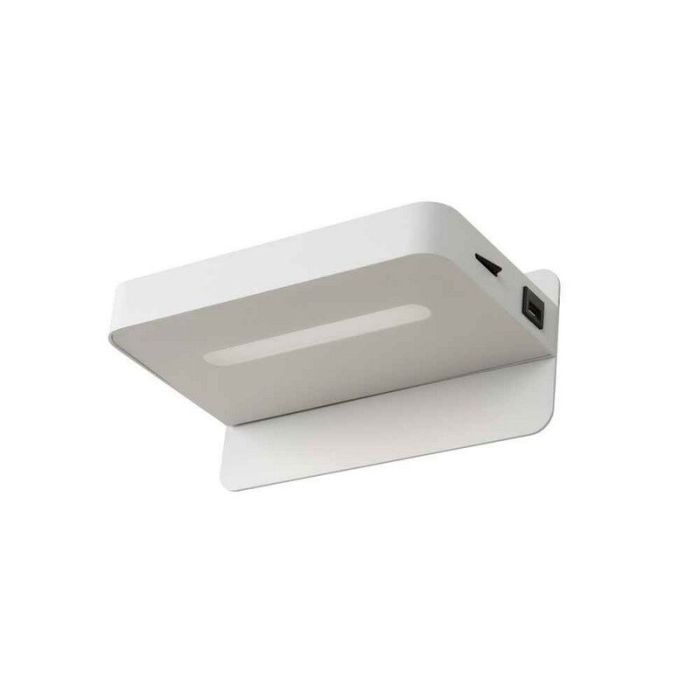 Biały kinkiet nowoczesny, Atkin, 5W, 2700K LED, z przełącznik