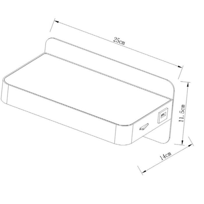 Biały kinkiet nowoczesny, Atkin, 5W, 2700K LED, z przełącznik