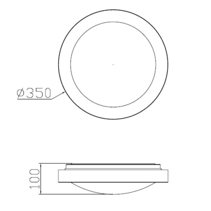 Biały plafon sufitowy aluminiowy, Fresh, IP44
