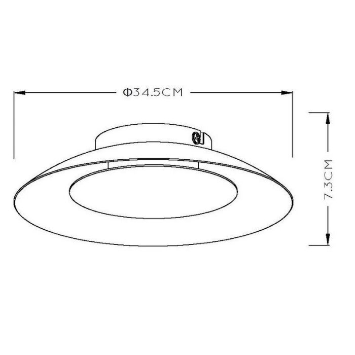 Czarny plafon sufitowy nowoczesny, Foskal, 12W, 2700K LED