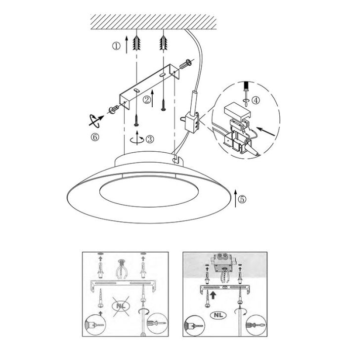 Czarny plafon sufitowy nowoczesny, Foskal, 12W, 2700K LED