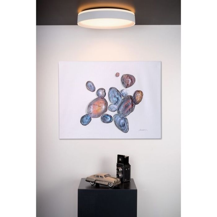 Biały plafon sufitowy nowoczesny, Nuria, 24W, 2700K LED