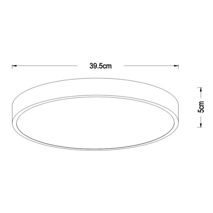 Złoty plafon sufitowy nowoczesny, Unar, 24W, 2700K LED, ściemniana w 3 krokach