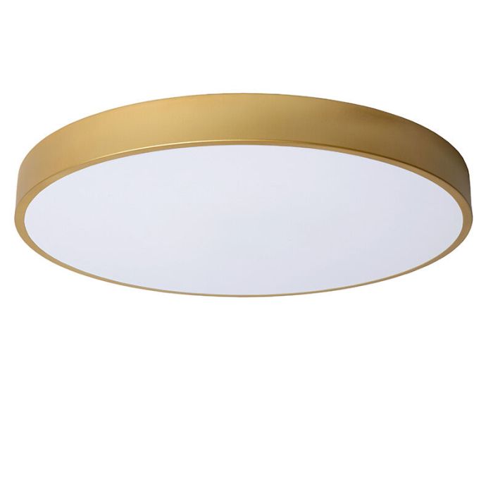 Złoty plafon sufitowy nowoczesny, Unar, 36W, 2700K LED, ściemniana w 3 krokach
