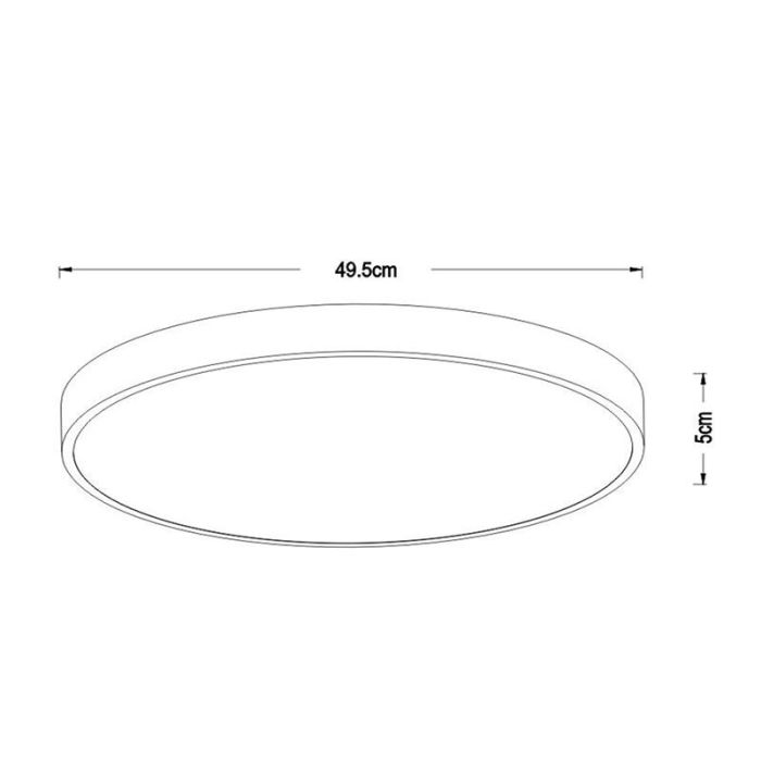 Złoty plafon sufitowy nowoczesny, Unar, 36W, 2700K LED, ściemniana w 3 krokach