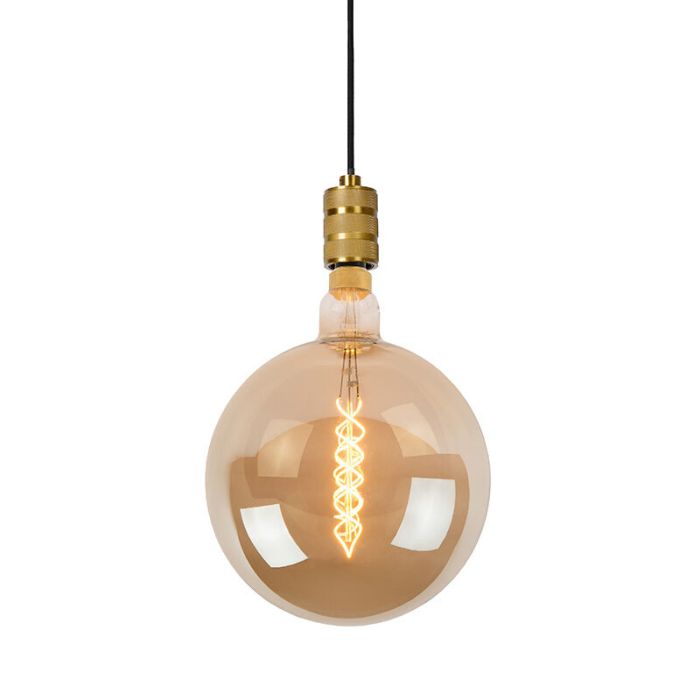 Złota lampa wisząca nad stół do jadalni klasyczna, Jova