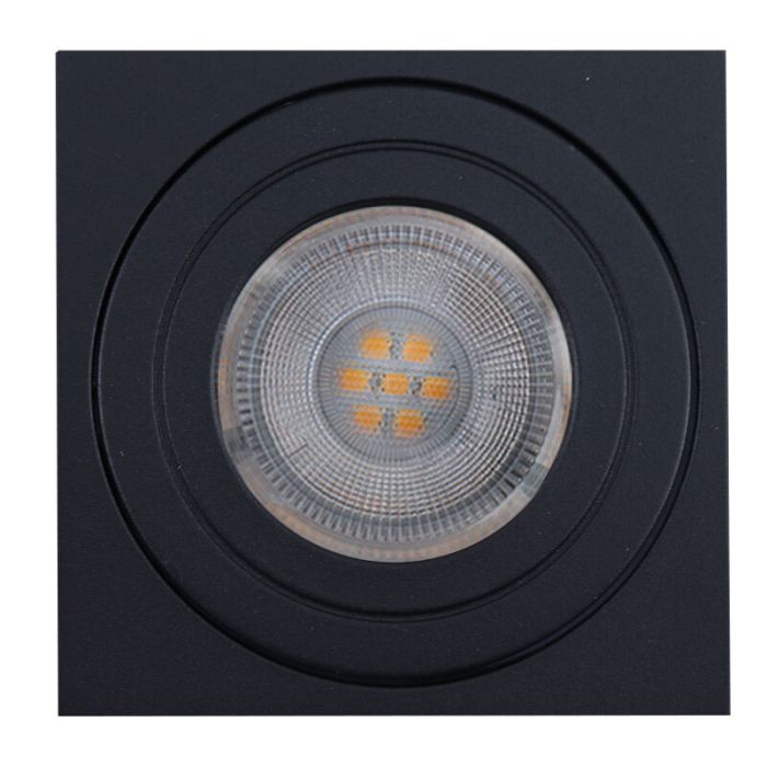 Nowoczesna inteligentna lampa sufitowa czarna, Alion, IP44, 4,5W, RGBW