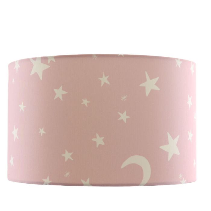 Tkanina lampa sufitowa dla dzieci różowa, Stars