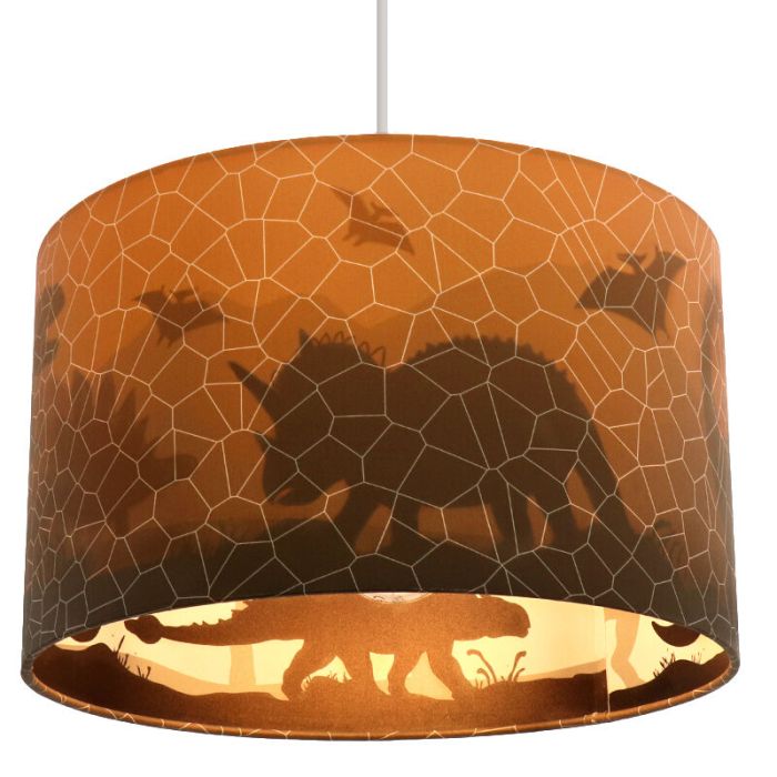 Nowoczesna lampa wisząca dla dzieci pomarańczowa, Dino
